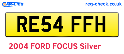RE54FFH are the vehicle registration plates.