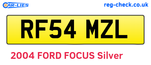 RF54MZL are the vehicle registration plates.