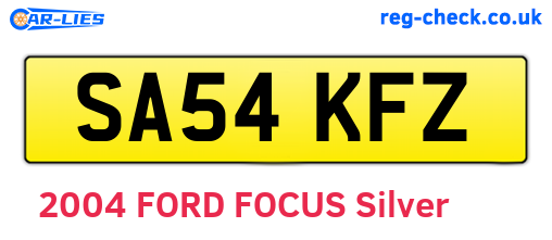 SA54KFZ are the vehicle registration plates.