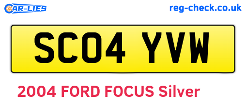 SC04YVW are the vehicle registration plates.