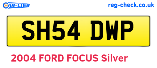 SH54DWP are the vehicle registration plates.