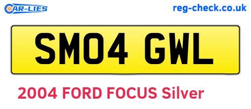 SM04GWL are the vehicle registration plates.