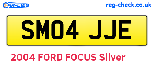 SM04JJE are the vehicle registration plates.