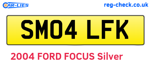 SM04LFK are the vehicle registration plates.