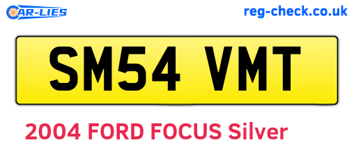 SM54VMT are the vehicle registration plates.