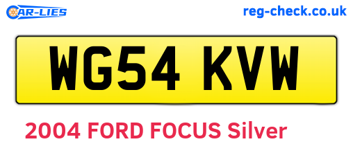 WG54KVW are the vehicle registration plates.