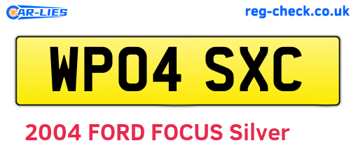 WP04SXC are the vehicle registration plates.
