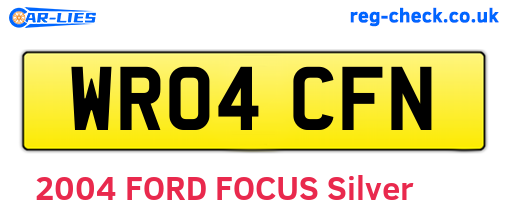 WR04CFN are the vehicle registration plates.