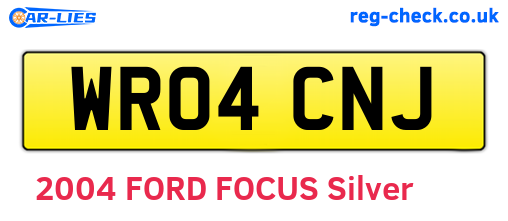 WR04CNJ are the vehicle registration plates.