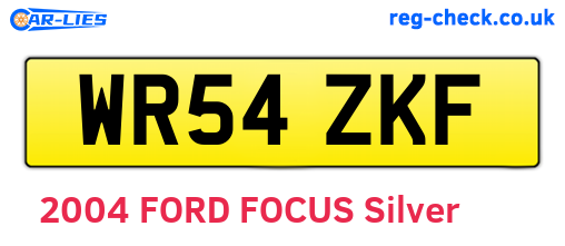 WR54ZKF are the vehicle registration plates.