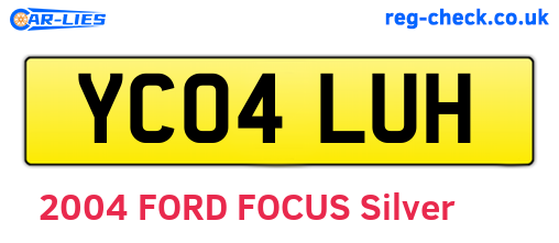 YC04LUH are the vehicle registration plates.