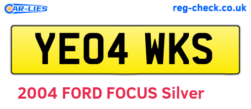 YE04WKS are the vehicle registration plates.