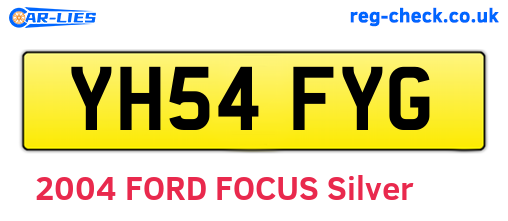 YH54FYG are the vehicle registration plates.