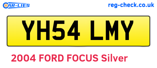 YH54LMY are the vehicle registration plates.