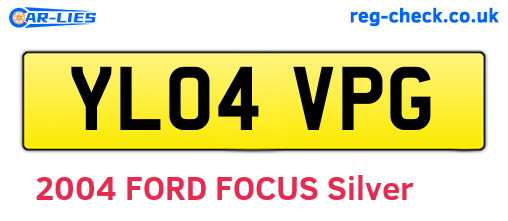 YL04VPG are the vehicle registration plates.