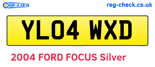 YL04WXD are the vehicle registration plates.