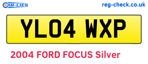 YL04WXP are the vehicle registration plates.