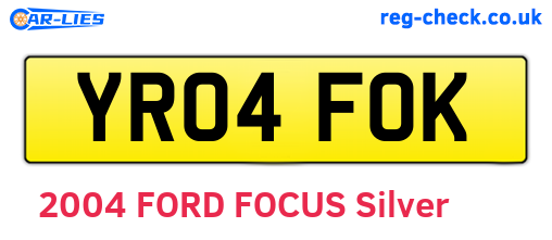 YR04FOK are the vehicle registration plates.