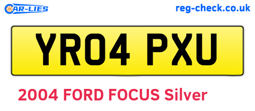 YR04PXU are the vehicle registration plates.