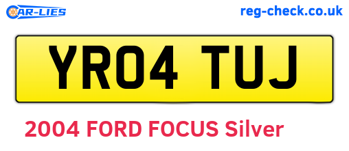 YR04TUJ are the vehicle registration plates.