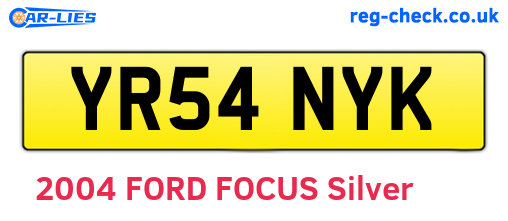 YR54NYK are the vehicle registration plates.