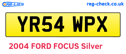 YR54WPX are the vehicle registration plates.