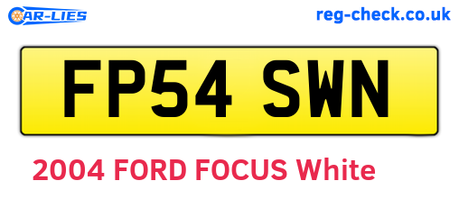 FP54SWN are the vehicle registration plates.