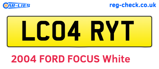 LC04RYT are the vehicle registration plates.