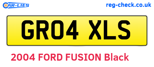 GR04XLS are the vehicle registration plates.