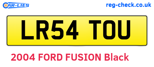LR54TOU are the vehicle registration plates.