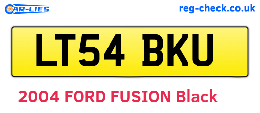 LT54BKU are the vehicle registration plates.