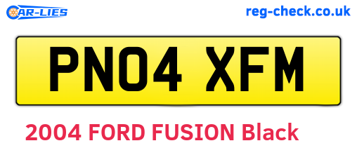 PN04XFM are the vehicle registration plates.