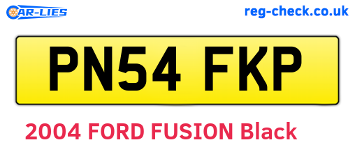 PN54FKP are the vehicle registration plates.