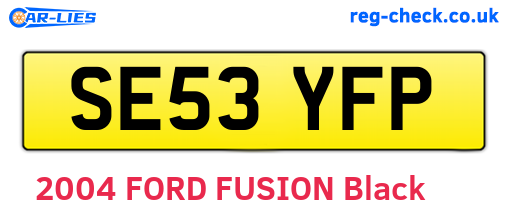 SE53YFP are the vehicle registration plates.