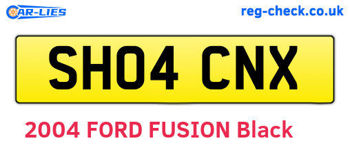 SH04CNX are the vehicle registration plates.