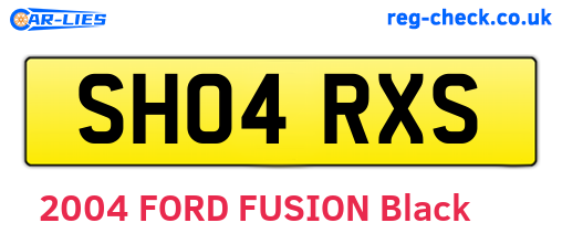 SH04RXS are the vehicle registration plates.