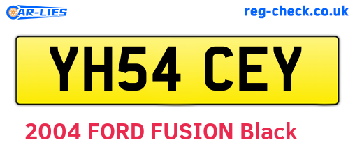 YH54CEY are the vehicle registration plates.