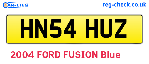 HN54HUZ are the vehicle registration plates.