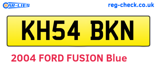 KH54BKN are the vehicle registration plates.