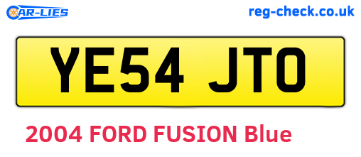 YE54JTO are the vehicle registration plates.