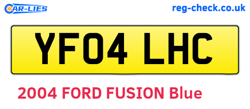 YF04LHC are the vehicle registration plates.