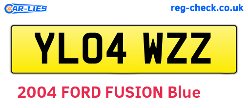 YL04WZZ are the vehicle registration plates.