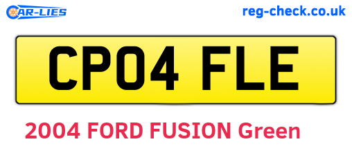 CP04FLE are the vehicle registration plates.