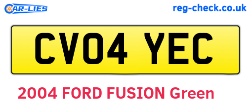 CV04YEC are the vehicle registration plates.