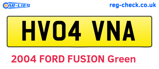 HV04VNA are the vehicle registration plates.