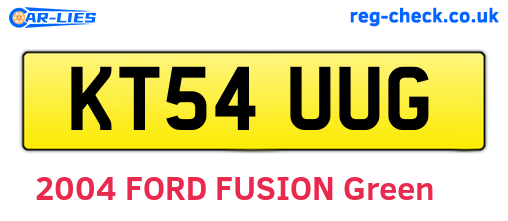 KT54UUG are the vehicle registration plates.