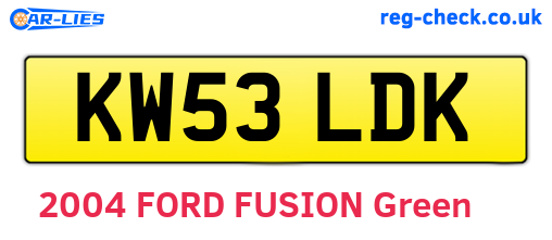 KW53LDK are the vehicle registration plates.