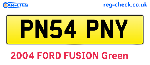 PN54PNY are the vehicle registration plates.