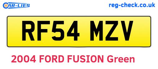 RF54MZV are the vehicle registration plates.