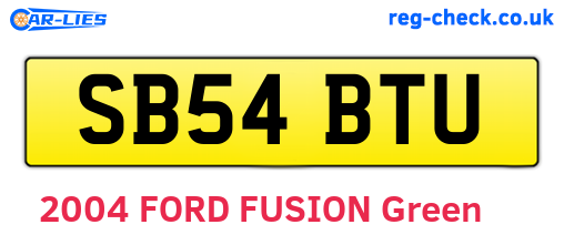 SB54BTU are the vehicle registration plates.